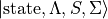 |\mathrm{state},\Lambda,S,\Sigma\rangle