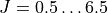 J = 0.5 \dots 6.5