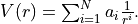 V(r) = \sum_{i=1}^N a_i \frac{1}{r^i}.